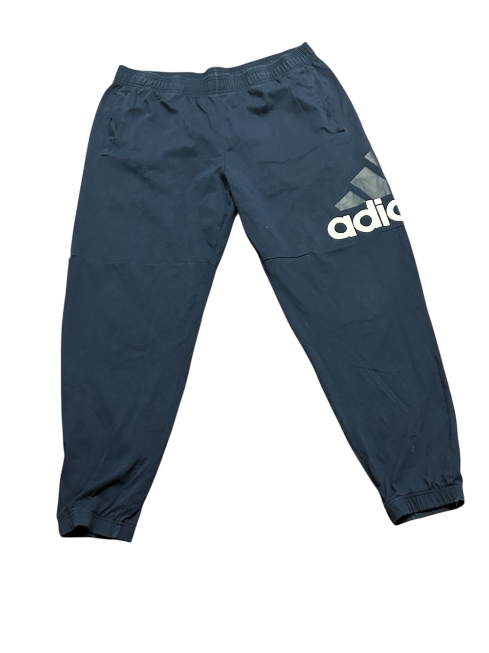 Adidas Men’s Joggers Size XL Logo Elastic Stretch Lightweight Athletic Gym Navy